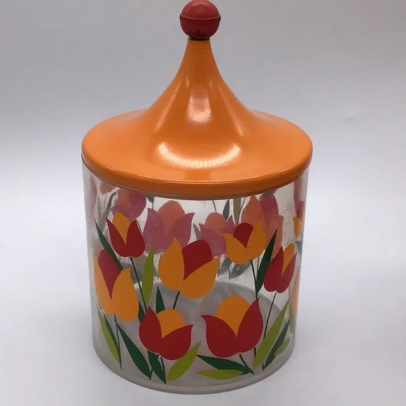 Vintage Acrylic MCM Canisters Set Of 4 - Picture 2 of 15